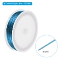 thumbnail image 2 of Uxcell 131 Feet Flexible Paddle Florist Wire 0.5mm Beading Wire Metal Floral Stem Wire Sky Blue 2 Rolls, 2 of 6