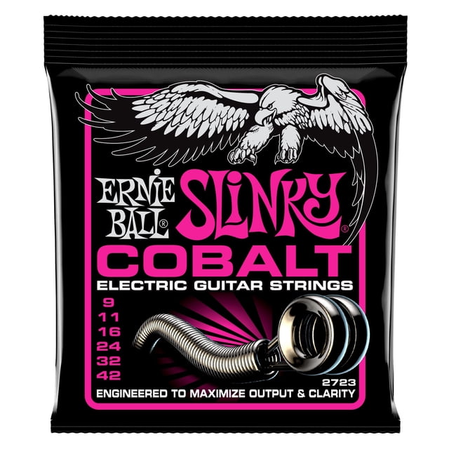 Cuerdas para guitarra eléctrica Ernie Ball Super Slinky Cobalt 9-42