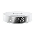 thumbnail image 2 of 15W Fast Wireless Charging Alarm Clock - Multi-Functional Charger Station with Magnetic Positioning, Large Display for iOS & Android, White ABS, 12x3.3cm, 2 of 7
