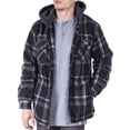 thumbnail image 6 of Visive Flannel Jackets For Men Big And Tall Zip Up Hoodie upto size 5XL, 6 of 9