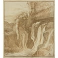 thumbnail image 2 of Alphonse Legros 20x22 Black Ornate Framed Double Matted Museum Art Print Titled: Peasant at the Source, 2 of 5