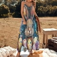 thumbnail image 2 of Easter Bunnies Rabbits Sleeveless Dress Women's Luxury Party Dress Birthday Dresses for Women, 2 of 7