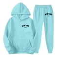 thumbnail image 5 of WOYY Big Girls Clothes Set New York Print Hoodie Sweatpants Outfits, Sizes 7-8, 5 of 5