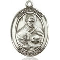 thumbnail image 3 of Extel Large Oval Pewter St. Albert the Great Medal, Made in USA, 3 of 10