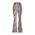 thumbnail image 4 of APEXFWDT Boho Flare Pants for Women Womens Stretchy Wide Leg High Waist Bell Bottom Flare Pants Retro 70s Floral Legging, 4 of 5