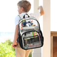 thumbnail image 7 of Clear PVC Backpack 12L Transparent Shoulder Bag with Mesh Pockets Racing Splash Pattern, 7 of 7