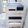 thumbnail image 4 of Plank+Beam Solid Wood Farmhouse Twin over Twin Bunk Bed Bed with Trundle, White Wash, 4 of 7