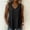 *Black, variant on Women's V Neck Sleeveless Cutout Peplum Tank Top,Solid Color Casual Tunic Blouse Purple,Women's Plus L
