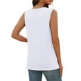 thumbnail image 3 of Diufon Tank Tops for Women Summer V Neck T Shirts Trendy Sleeveless Basic Tee Loose Blouse for Office Work, 3 of 6