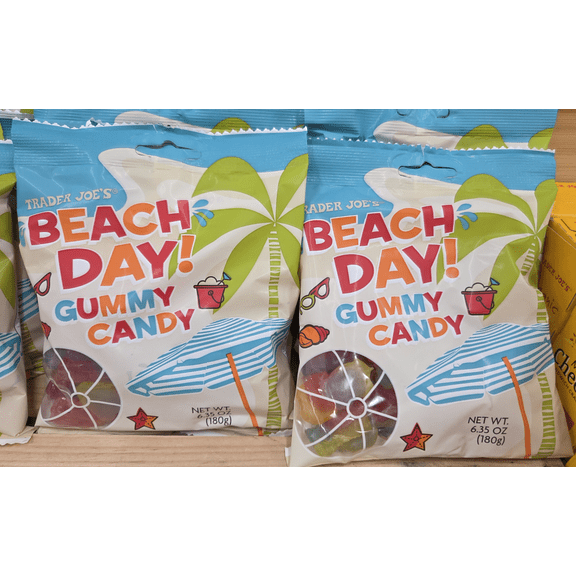 Trader Joe's Beach Day Gummy Candy 6.35oz 180g (2 Bags)