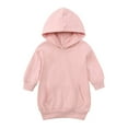 thumbnail image 2 of Kuyaiguo Baby Toddler Girls Hooded Sweatshirt Dress Princess Long-Sleeve Onesies Sweatsuit Kangaroo Pocket Casual Sweatshirt for 1-5years Old, 2 of 9