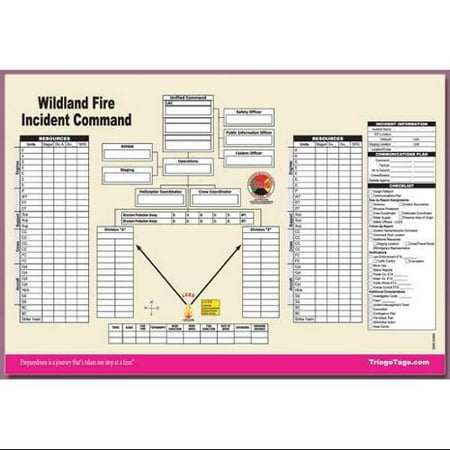 DMS DMS 05565 Wildland Fire ICS Worksheet, 25PK