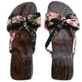 thumbnail image 4 of HYwys Wooden Slippers Clogs Sandals Geta Shoes Japanese Toe Open Cosplay Traditional Bathroom Shower Heeled Mules Summer Beach, 4 of 6