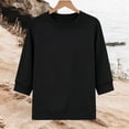 thumbnail image 5 of OGLCCG 3/4 Sleeve Sweatshirts for Women Fall Winter Crewneck Women's Pullover Top Loose Fit Basic Fleece Sweatshirts,S-XXL, 5 of 5
