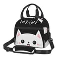thumbnail image 1 of KLL Sac à Lunch Imprimé Chat Meow Boîte à Lunch Isotherme Sac de Refroidissement pour Hommes Femmes avec Bandoulière Réglable pour Bureau Pique-Nique Randonnée Plage, 1 of 7