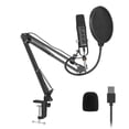 thumbnail image 1 of Microfono Yeyian YSA-UCHQ-01 Condensador cardioide kit profesional USB Filtro anti pop controles de ajuste soporte y brazo articulado Monitoreo en tiempo real iOs/Windows, 1 of 10