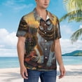 thumbnail image 3 of Susaid Flower Field Cute Bulldog Print Short Sleeve Shirts Button Down Casual Shirts Summer Beach Aloha Button Down Short Sleeve for Men ,Small, 3 of 7