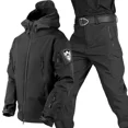 thumbnail image 3 of Traje impermeable de lana para invierno, conjunto de chándal para senderismo para hombre, chaqueta Softshell, chaqueta térmica para acampar, traje táctico, ropa de pesca, 3 of 5