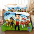 thumbnail image 2 of Juego de cama para niños de la Patrulla Canina, funda de edredón con diseño de perro canino de la Patrulla de Anime, funda nórdica de dibujos animados, ropa de cama para niño y niña, funda de almohada, 2 of 5