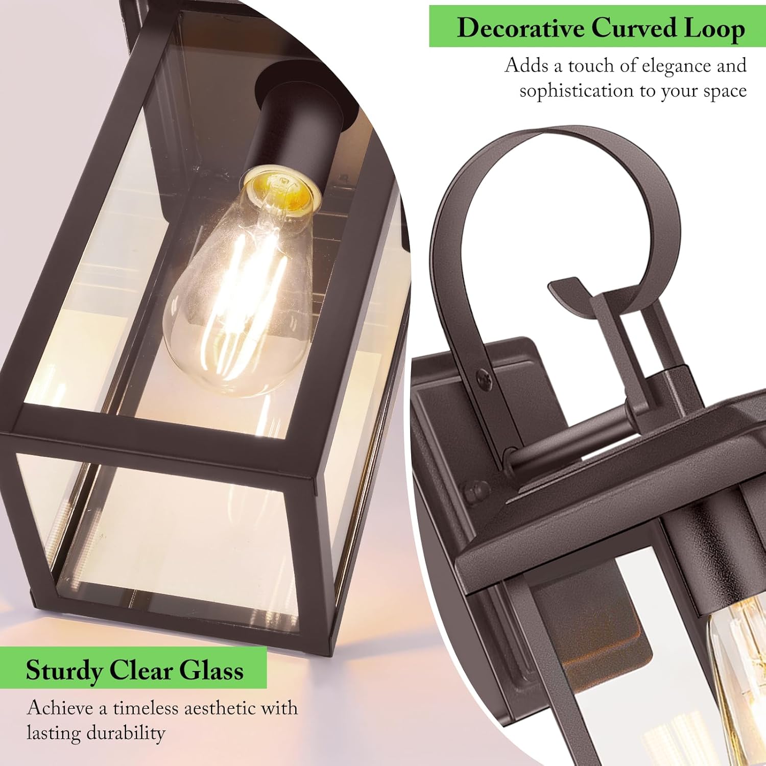 Outdoor Wall Light Fixtures, Exterior Lighting Fixtures Wall Mount, Waterproof Porch Lights Outdoor Wall Sconces Lanterns, Modern Outside Lights for House Front Door Garage