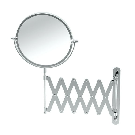 Gatco 1439C 7.5" Accordion Wall Mirror with 3X Magnification, Chrome
