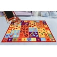 thumbnail image 3 of Furnish My Place Indoor Area Rug for kids - 4 ft. 4 in. x 6 ft. 9 in., Multicolor, ABC With Numbers Rug with Jute Backing, 3 of 3