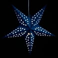 thumbnail image 4 of Solid Blue 5 Pointed Paper Star Lantern with 12 Foot Power Cord Included, 4 of 4