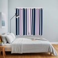 thumbnail image 5 of Curtains 84 Inches Long 2 Panels, Navy Blue Purple Striped Grommets Window Treatment Curtain, Modern Minimalist Ombre Lines Thermal Curtains Drapes for Living Room/Bathroom, 5 of 9