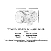 Naad Musical Instrument Indian Wedding Musical Punjab Bhangra Dhol With Bag 2023 Polished