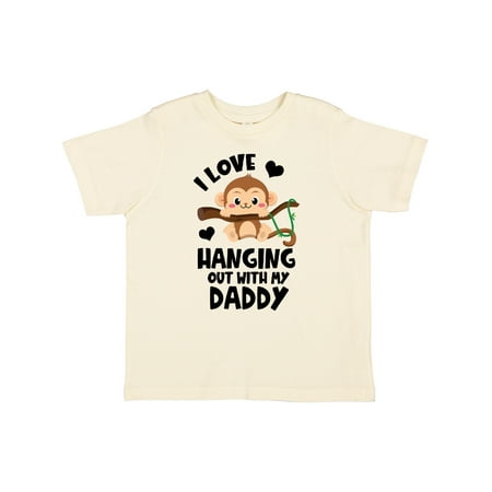 

Inktastic Monkey I Love Hanging out with My Daddy Gift Toddler Boy or Toddler Girl T-Shirt