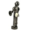 thumbnail image 2 of 11" Polished Metal Knight Statue Holding Spear, 2 of 4