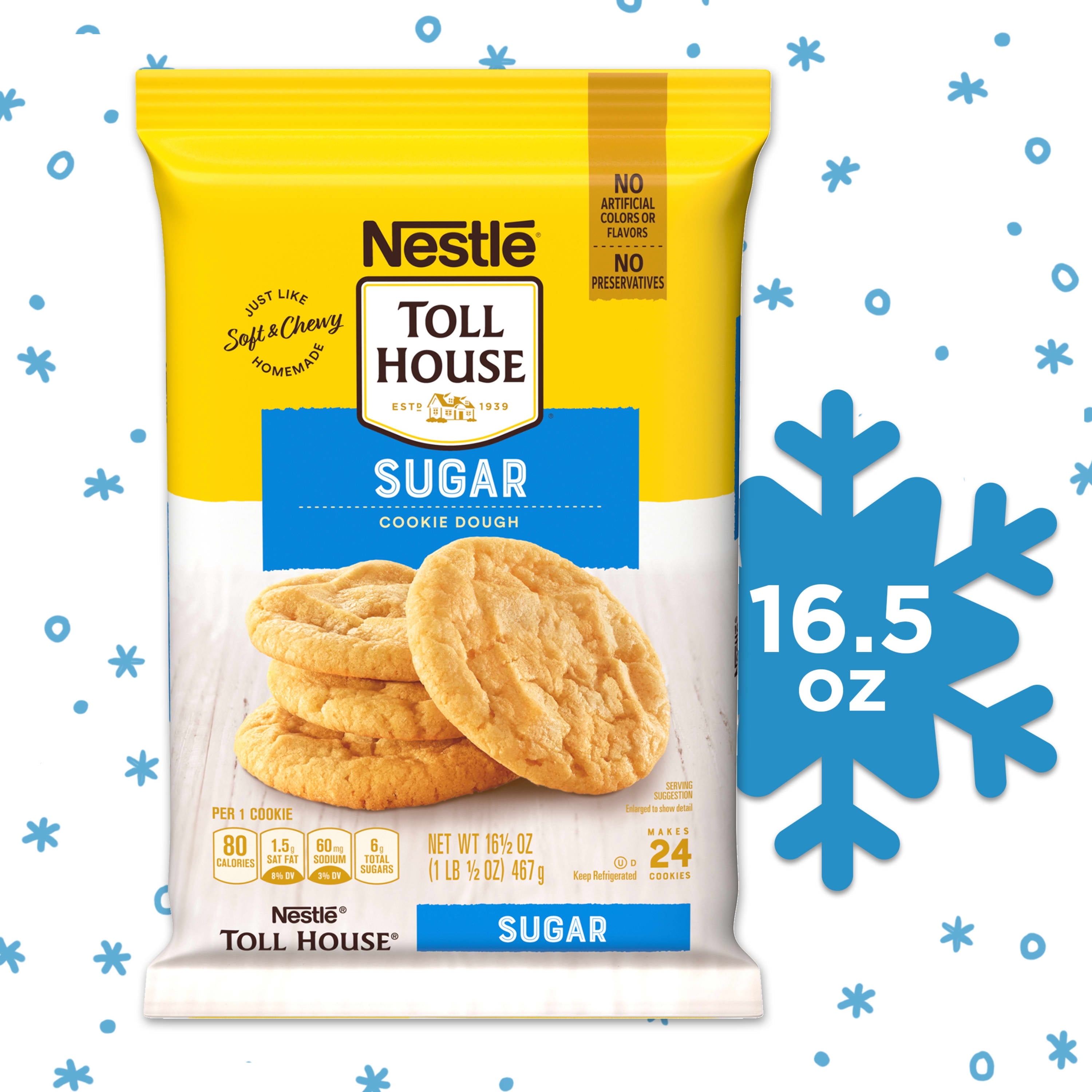 Nestle Toll House Sugar Cookie Dough, Easy to Bake Holiday Sugar