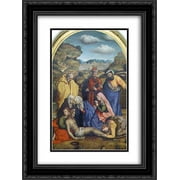 Plautilla Nelli 2x Matted 20x24 Black Ornate Framed Art Print 'Lamentation with Saints'