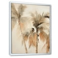 thumbnail image 2 of Designart "Vintage Tranquil Minimalist Tropical Palms II" Palms & Palm Trees Floater Framed Wall Art Prints, 2 of 5