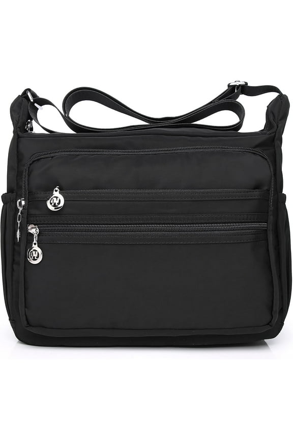 Nylon Purses for Women Purse with Pockets and Compartments Purses with Lots of Pockets Multi Pocket Casual Crossbody Bag