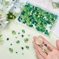 thumbnail image 3 of 1 Box 280Pcs Teardrop Glass Beads Bulk Green Spacer Glass Bead Natural Stones Faceted Vertical Gemstones Loose Beads with Hole for Jewelry Making Supplies DIY Necklace Bracelets colorful DIY, 3 of 5