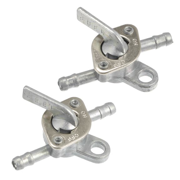 Unique Bargains Motorcycle Fuel Valve Petcock with Male Thread for 50cc 70cc 90cc 100cc Pit Quad Dirt Bike ATV Silver Stone