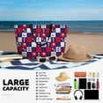 thumbnail image 5 of Zufioo golf Print Large Capacity Beach Travel Bag, Zippered Pocket Foldable Hand-held Shoulder Beach Bag, 5 of 7