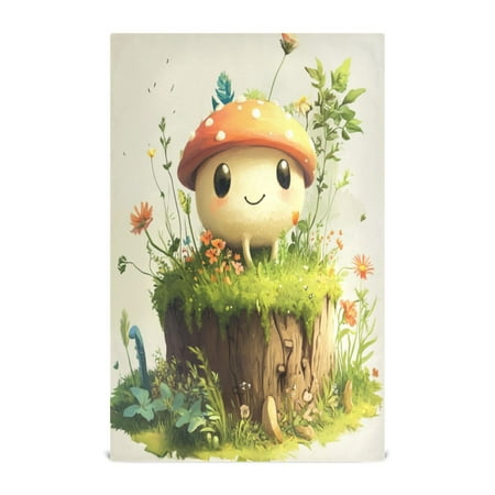 

Kitchen Towel 28x18 Inches x4，Plate Towel Decorative Towel Napkin Tea Towel Tea Towels For Kitchen Dish Cloths & Dish Towels Cartoon Cute Mushroom Man