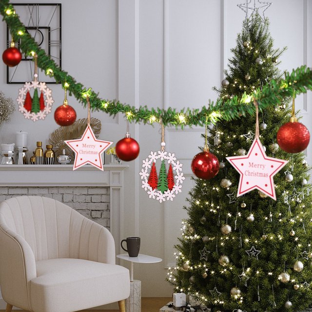 Xihbxyly Ofertas Del Día Ofertas Relámpago Liquidación Decoración Navideña de Ratán Decoración de Escena Navideña Adornos Colgantes Colgante