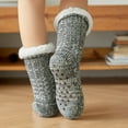 thumbnail image 4 of AMITOFO Women Slipper Fuzzy Socks Fluffy Sherpa Lined Soft Thick Knit Fleece Non Slip Warm Socks with Grippers, 4 of 7