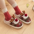 thumbnail image 6 of Christmas Slippers for Women and Men, Fluffy Animal Slipper with Reindeer for Adults, Winter Cartoon House Shoes with Memory Foam, Fuzzy Cute Retro Bedroom Aesthetic Slides, Plush, Cozy PVC Sole, 6 of 10