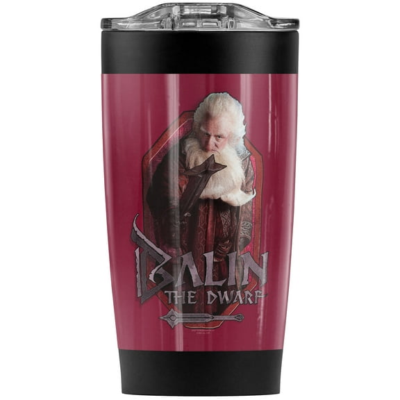 The Hobbit/Balin The Dwarf Stainless Steel Tumbler 20 oz Coffee Travel Mug/Cup, Vacuum Insulated & Double Wall with Leakproof Sliding Lid | Great for Hot Drinks and Cold Beverages