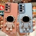 thumbnail image 5 of Compatible with Samsung Galaxy A23 4g/5g 6.6" 6D Plating Luxury Cute Astronaut Hidden Stand Holder Case Heart Cover with Camera Protection Soft Silicone Shockproof Kickstand Bumper (Blue), 5 of 11