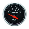thumbnail image 2 of AutoMeter 3318 Sport-Comp Electric Fuel Level Gauge; 2-1/16 in.; Black Dial Face; Fluorescent Red Pointer; White Incandescent Lighting; Electric Air-Core; 16 Ohms Empty /158 Ohms Full;, 2 of 5