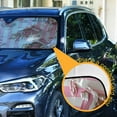 thumbnail image 3 of Yayeee Car Windshield Sun Shade Universal Fit Front Visor Protector, Pink Gingerbread Houses, 3 of 8