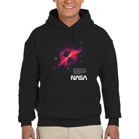 NASA Nasa Black Hole Explanation Hoodie Men -NASA Designs Male 4X-Large