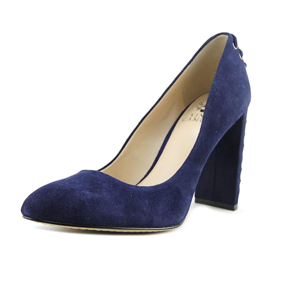 vince camuto blue suede heels