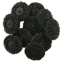 Benchmark Abrasives 3" Quick Change Non Woven Nylon Coarse Strip Discs for Sanding Polishing Paint Removal With a Male R-Type Backing Use with Die Grinder - (10 Pack)