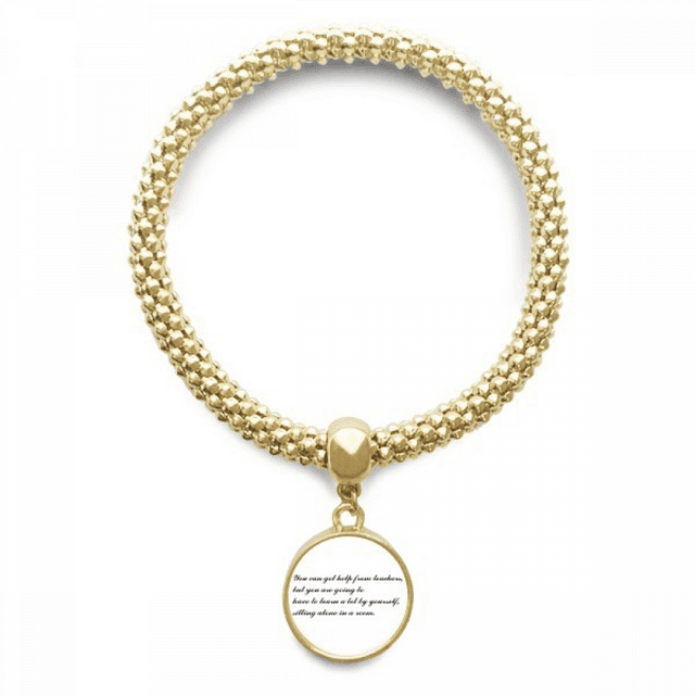 Pulsera de cadena Unbranded con colgante redondo de oro acero inoxidable